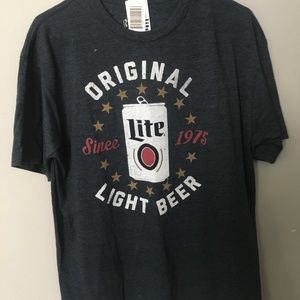 Young Mens Miller Lite Since 1975 Short Sleeve Tee